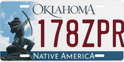 OK license plate 178ZPR