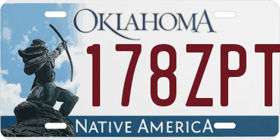 OK license plate 178ZPT