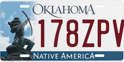 OK license plate 178ZPV