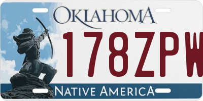 OK license plate 178ZPW