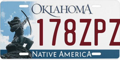 OK license plate 178ZPZ