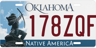 OK license plate 178ZQF