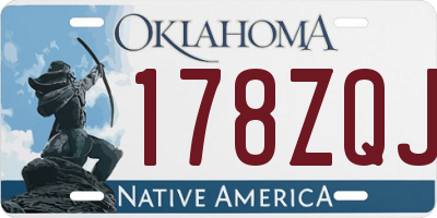OK license plate 178ZQJ