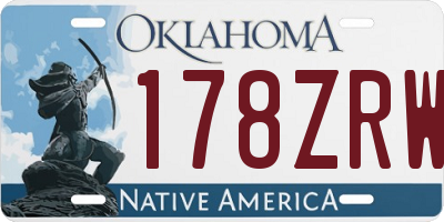 OK license plate 178ZRW