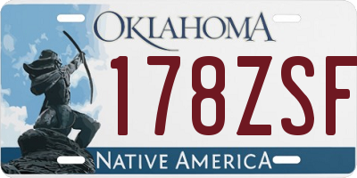 OK license plate 178ZSF