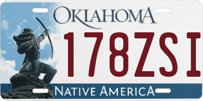 OK license plate 178ZSI