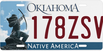 OK license plate 178ZSV