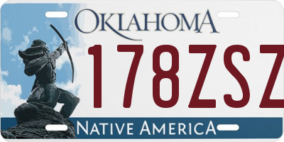 OK license plate 178ZSZ