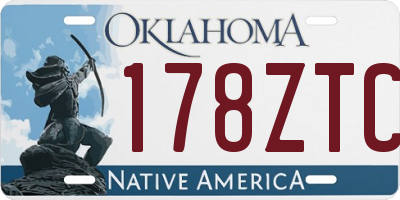 OK license plate 178ZTC