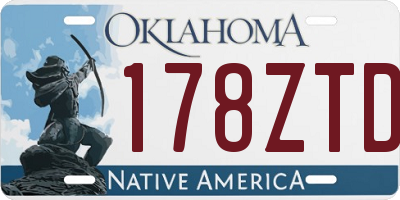 OK license plate 178ZTD