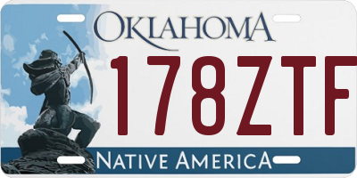 OK license plate 178ZTF