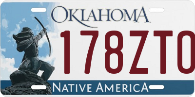 OK license plate 178ZTO