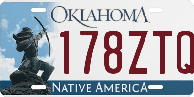 OK license plate 178ZTQ