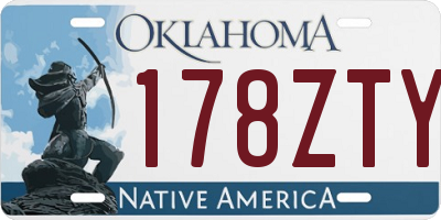 OK license plate 178ZTY