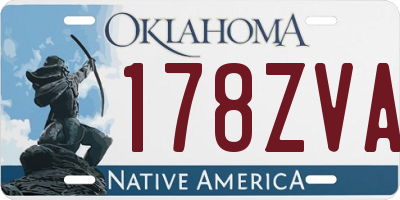 OK license plate 178ZVA