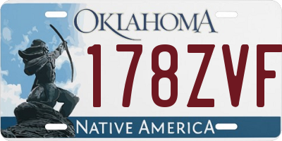 OK license plate 178ZVF