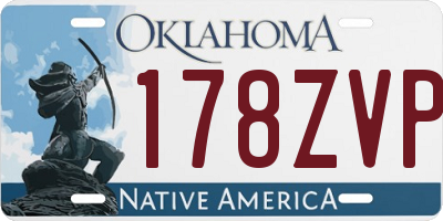 OK license plate 178ZVP