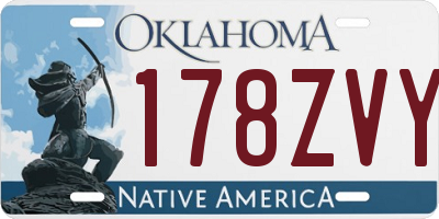 OK license plate 178ZVY