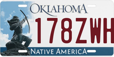 OK license plate 178ZWH