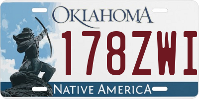 OK license plate 178ZWI