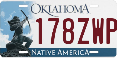 OK license plate 178ZWP