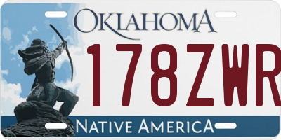 OK license plate 178ZWR