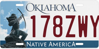 OK license plate 178ZWY