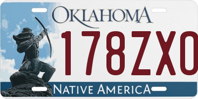 OK license plate 178ZXO
