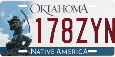 OK license plate 178ZYN