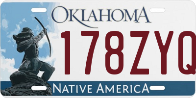 OK license plate 178ZYQ