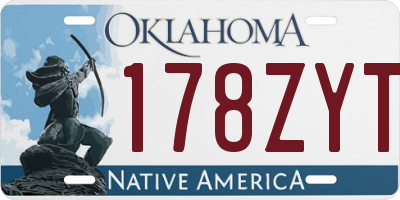 OK license plate 178ZYT