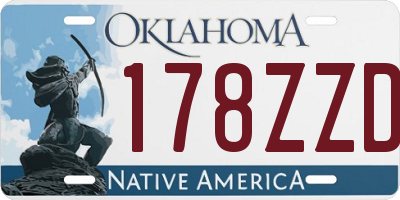OK license plate 178ZZD