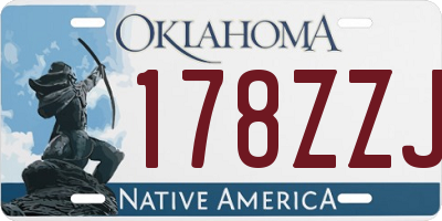 OK license plate 178ZZJ