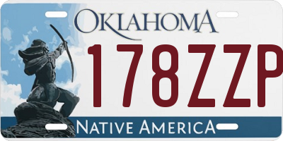 OK license plate 178ZZP