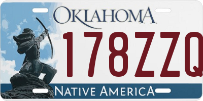 OK license plate 178ZZQ
