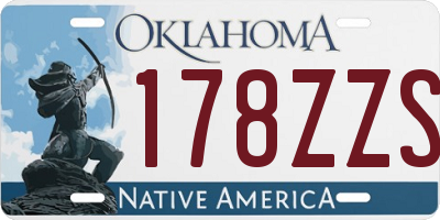 OK license plate 178ZZS