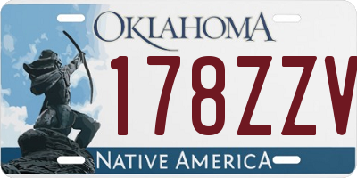 OK license plate 178ZZV