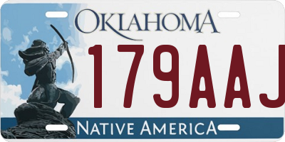 OK license plate 179AAJ