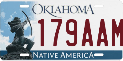 OK license plate 179AAM