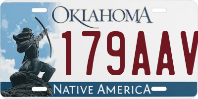 OK license plate 179AAV
