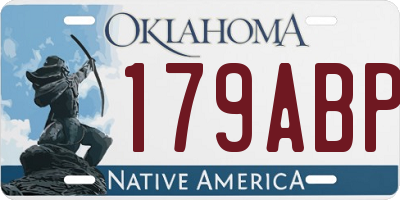 OK license plate 179ABP