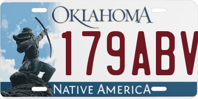 OK license plate 179ABV