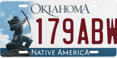 OK license plate 179ABW