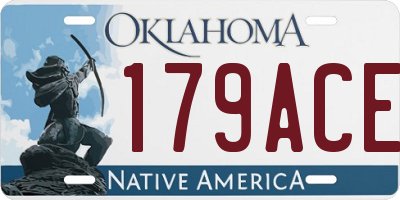 OK license plate 179ACE