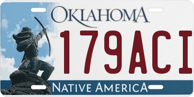 OK license plate 179ACI