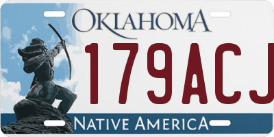 OK license plate 179ACJ
