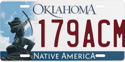 OK license plate 179ACM