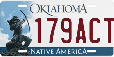 OK license plate 179ACT