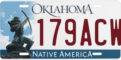 OK license plate 179ACW