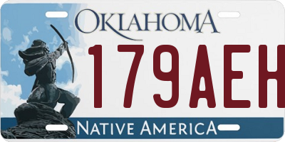 OK license plate 179AEH
